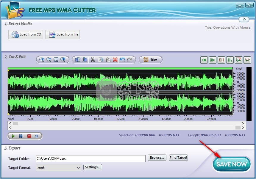 Free MP3 WMA Cutter(免费MP3/WMA剪切软件)