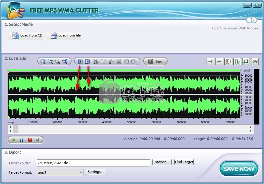 Free MP3 WMA Cutter(免费MP3/WMA剪切软件)