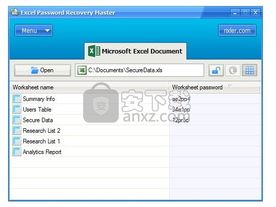 Excel Password Recovery Master(excel密码恢复工具)