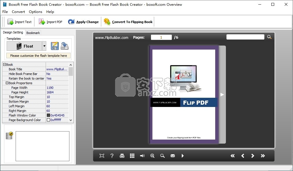 Boxoft Free Flash Book Creator(翻页电子书制作工具)