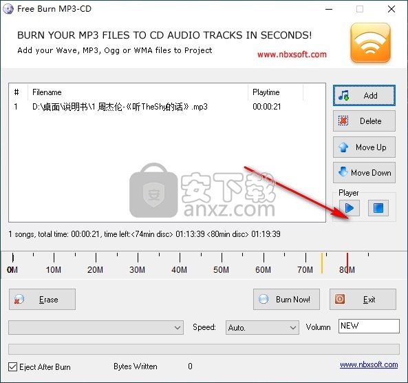 Free Burn MP3-CD(免费MP3刻录软件) 