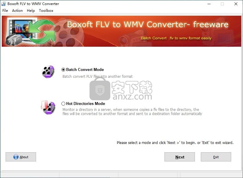 Boxoft Free FLV to WMV Converter(FLV转WMV转换器) 