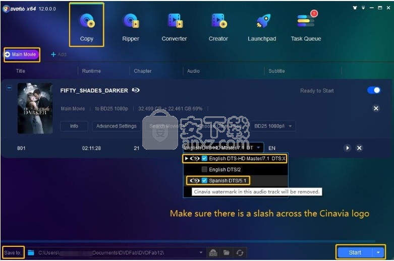 DVDFab Blu-ray Cinavia Removal(多功能音视频Cinavia删除工具)