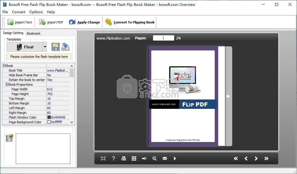 Boxoft Free Flash Flip Book(flash翻页书制作软件)