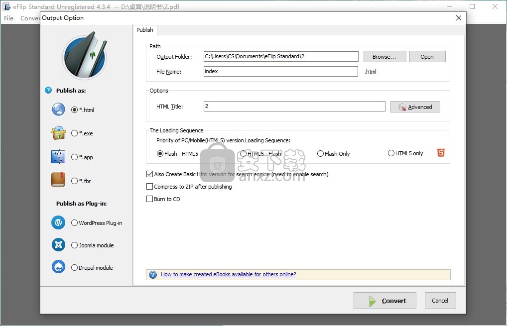 eFlip PDF for Html5(翻页书制作软件)