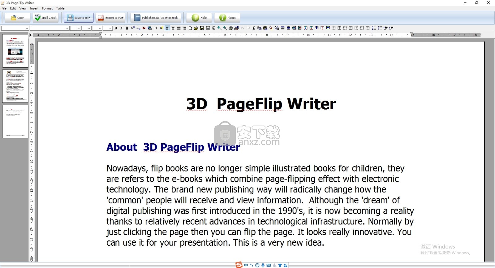 3DPageFlip Writer(多合一文字处理与FlippingBook创作工具)