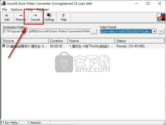 Jocsoft Zune Video Converter(Zune视频格式转换器)