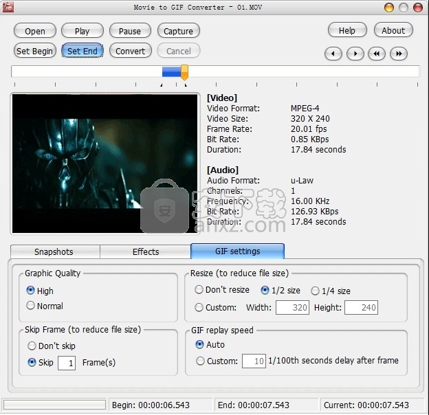 Movie to GIF Converter(多功能电影到GIF转换器)