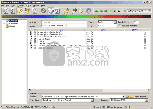 CD MP3 WAV WMA Converter(CD/MP3/WAV/WMA转换器)