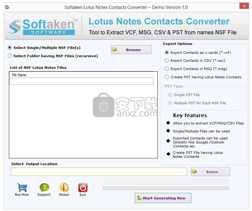 Softaken Lotus Notes Contacts Converter(Lotus Notes联系人转换器)