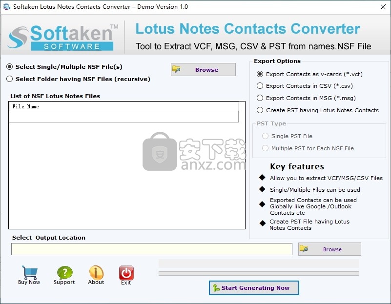Softaken Lotus Notes Contacts Converter(Lotus Notes联系人转换器)