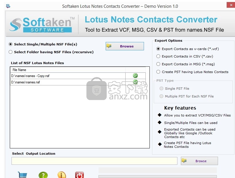 Softaken Lotus Notes Contacts Converter(Lotus Notes联系人转换器)