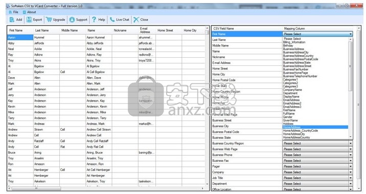 Softaken CSV to VCard Converter(CSV转VCard格式转换器)