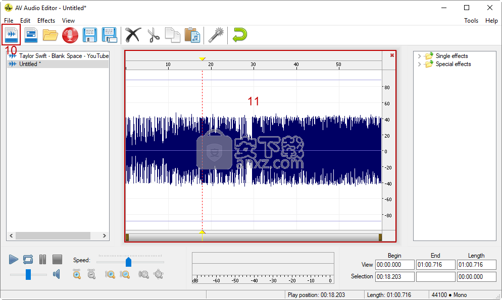 AV Audio Editor(多功能音频文件编辑与管理器)