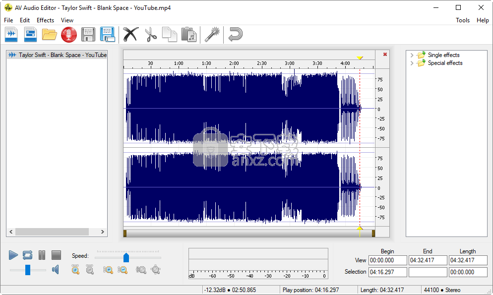 AV Audio Editor(多功能音频文件编辑与管理器)