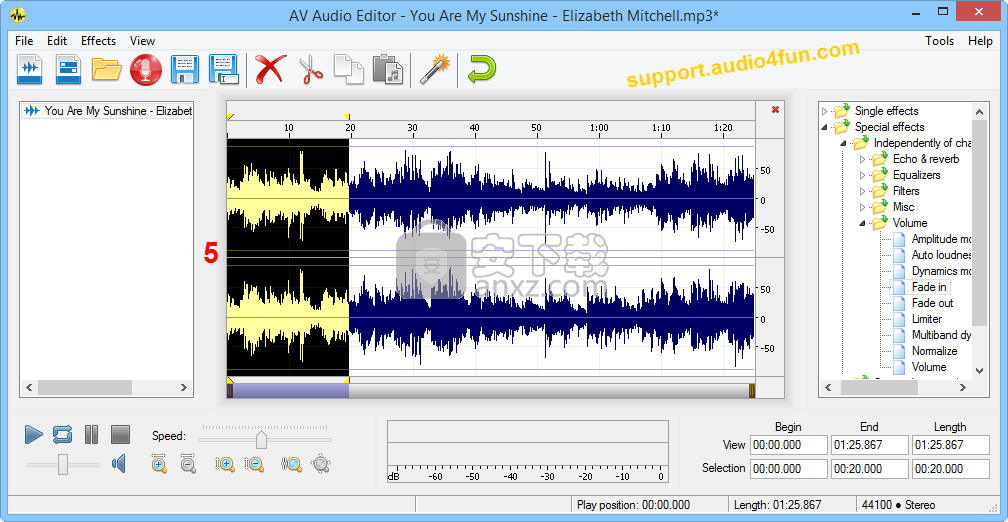 AV Audio Editor(多功能音频文件编辑与管理器)