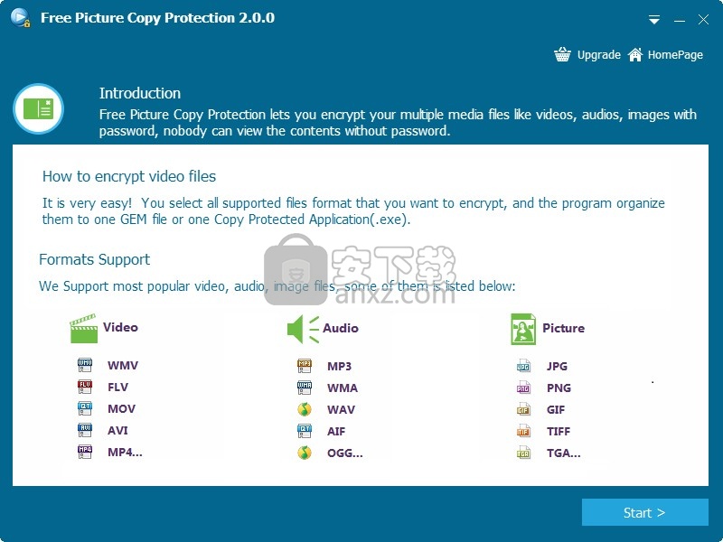 Free Picture Copy Protection(图片加密软件)