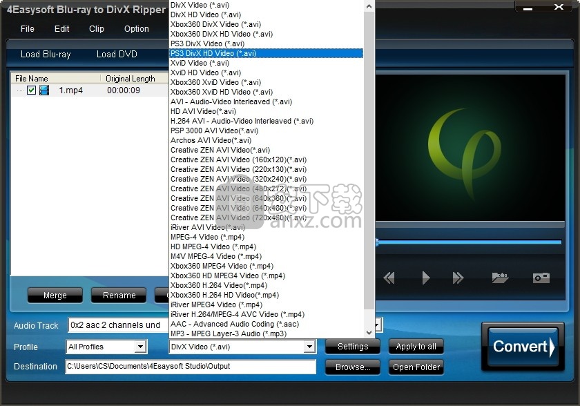 4Easysoft Blu-ray to DivX Ripper(蓝光转DivX转换器) 