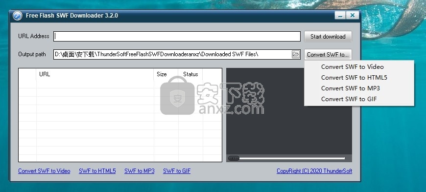 ThunderSoft Free Flash SWF Downloader(swf视频下载工具)