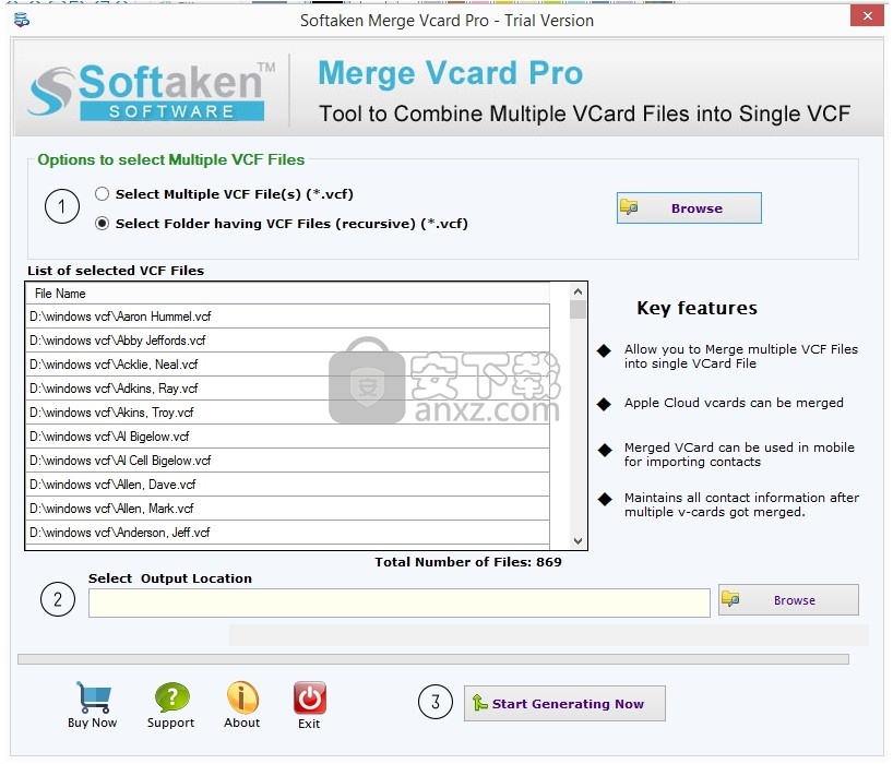 Softaken Merge Vcard Pro(VCF合并工具)