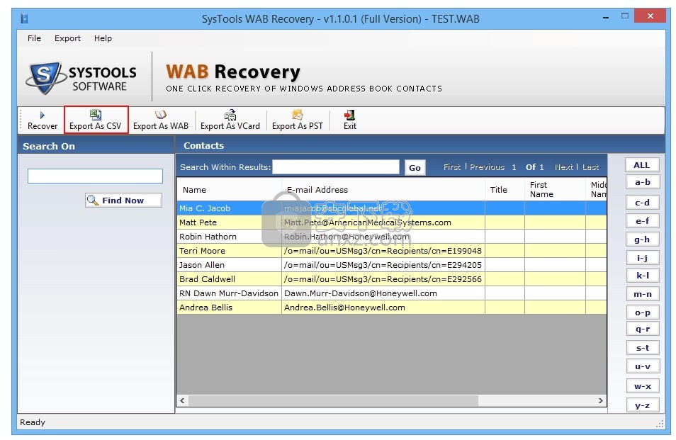 SysTools WAB Recovery(WAB联系人数据恢复软件)