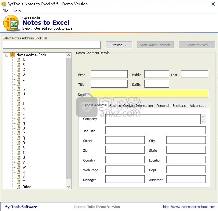 SysTools Notes to Excel Converter(Notes转Excel工具)