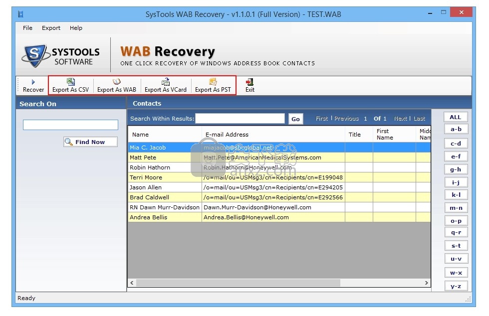 SysTools WAB Recovery(WAB联系人数据恢复软件)