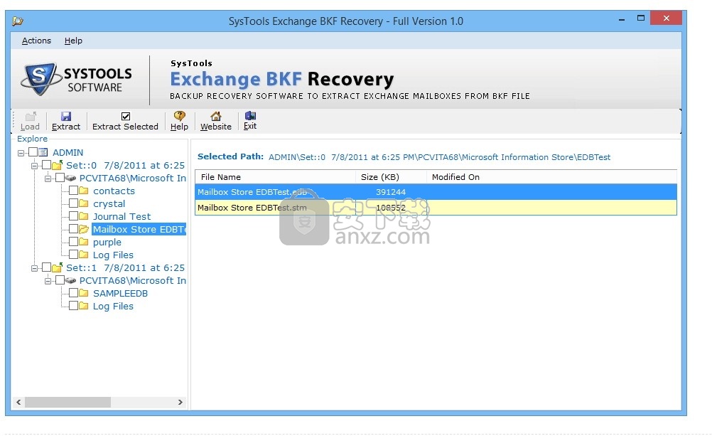 SysTools Exchange BKF Recovery(Exchange BKF数据恢复工具)