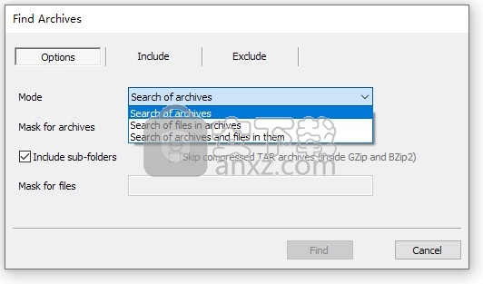 ax-zip finder(文件查找器)