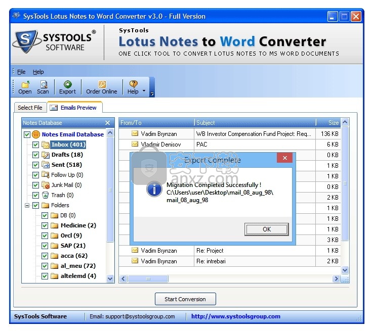 SyTools Lotus Notes to Word Converter(Lotus Notes转Word转换器)