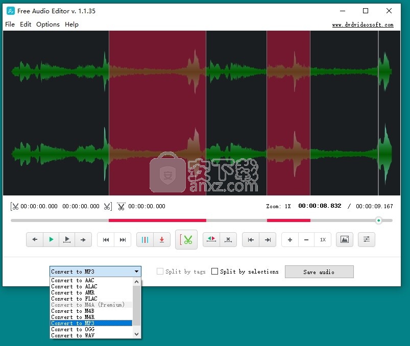 DVDVideosoft Free Audio Editor(免费音频编辑软件) 