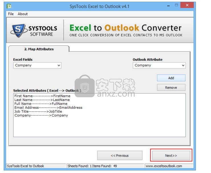 SysTools Excel to Outlook Converter(Excel转Outlook工具)