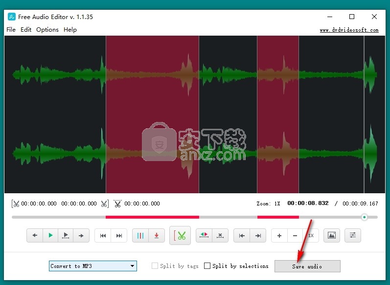 DVDVideosoft Free Audio Editor(免费音频编辑软件) 