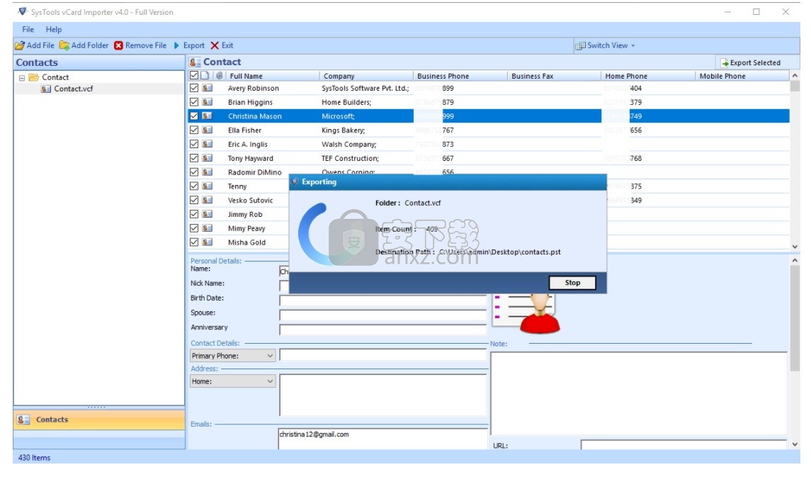 SysTools vCard Importer(vCard联系人导入Outlook工具)