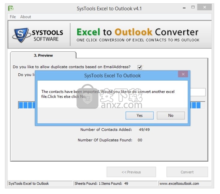 SysTools Excel to Outlook Converter(Excel转Outlook工具)