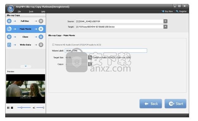 AnyMP4 Blu-ray Copy Platinum(蓝光复制软件)