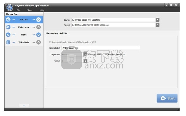AnyMP4 Blu-ray Copy Platinum(蓝光复制软件)