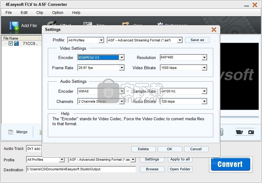 4Easysoft FLV to ASF Converter(FLV转ASF视频格式转换器)