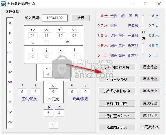 五行命理排盘