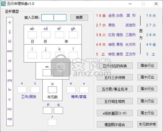 五行命理排盘