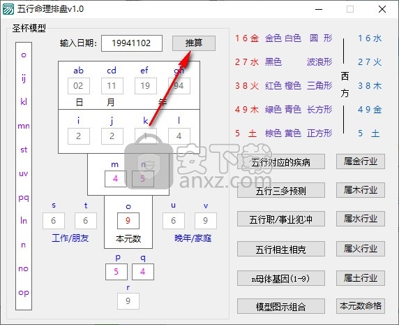 五行命理排盘