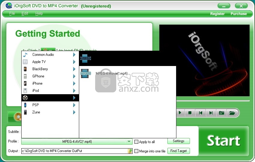 iOrgSoft DVD to MP4 Converter(DVD转MP4转换器)