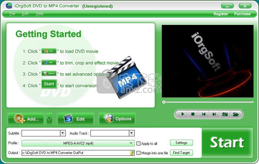 iOrgSoft DVD to MP4 Converter(DVD转MP4转换器)