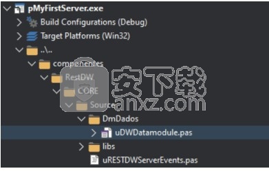 REST Dataware Componentes(数据库连接服务)