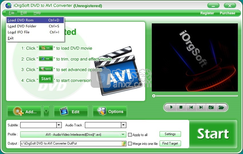 iOrgSoft DVD to AVI Converter(DVD转AVI转换器)