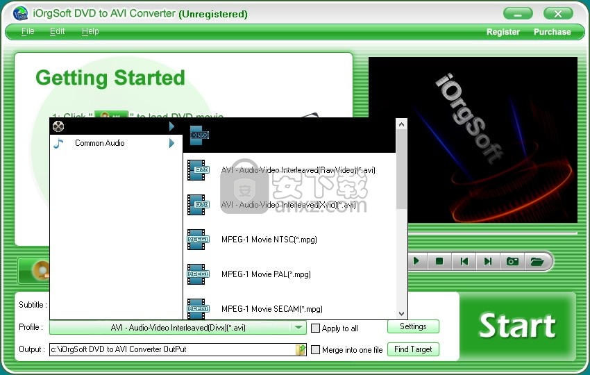 iOrgSoft DVD to AVI Converter(DVD转AVI转换器)