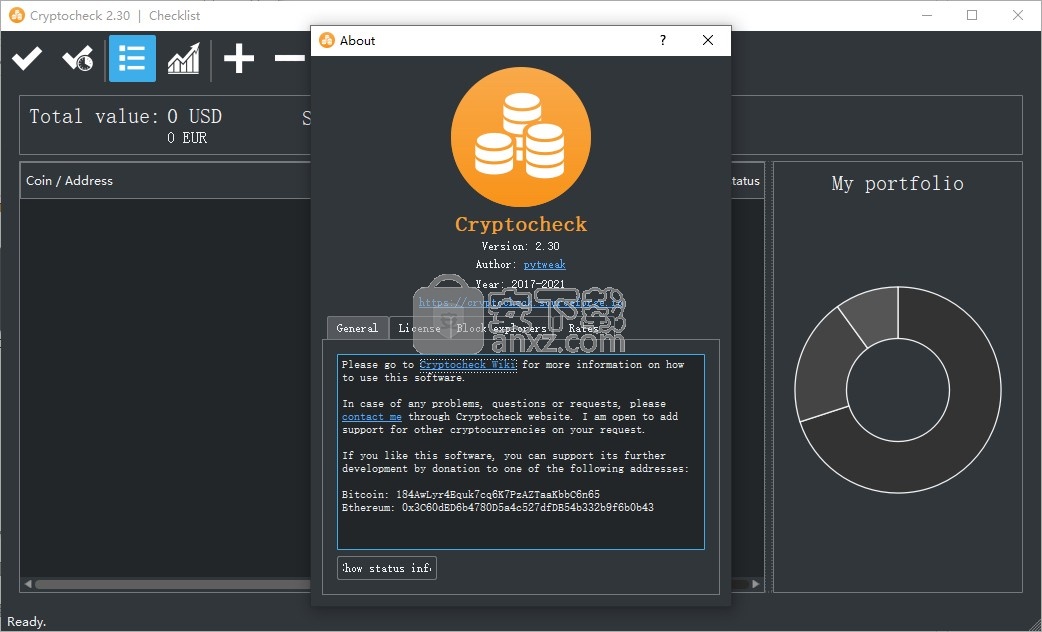 Cryptocheck(加密货币地址监控工具)