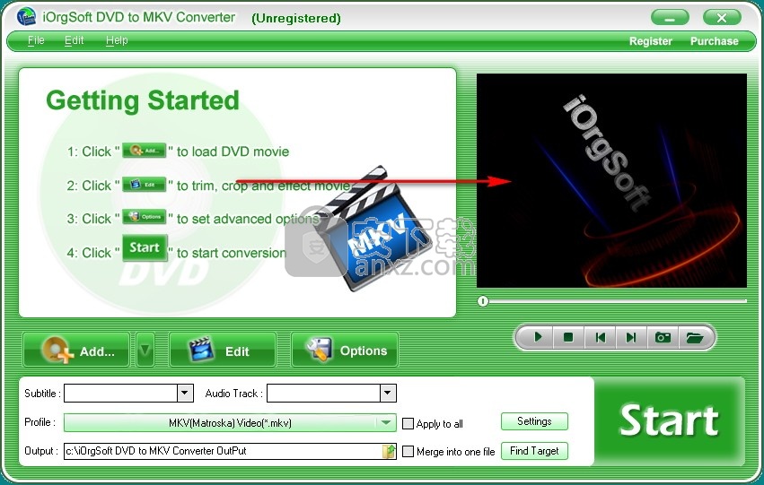 iOrgSoft DVD to MKV Converter(DVD转MKV转换器)