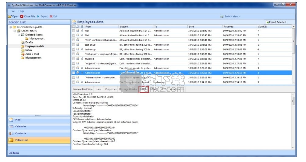 SysTools Windows Live Mail Converter(Windows Live Mail电子邮件转换器)