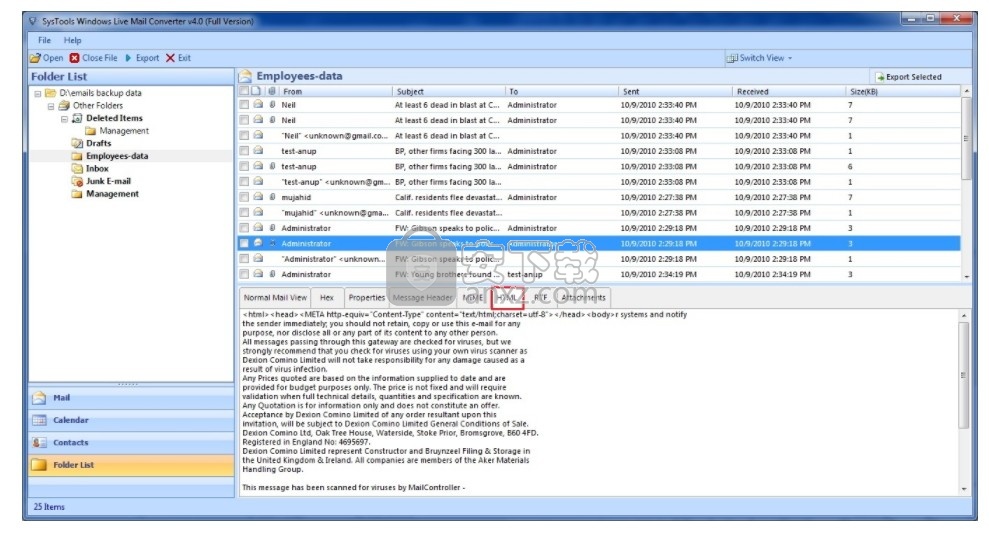 SysTools Windows Live Mail Converter(Windows Live Mail电子邮件转换器)